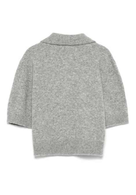 Polo corta a maniche corte in cashmere in grigio chiaro Laneus - donna LANEUS | F4LAWOKP125100