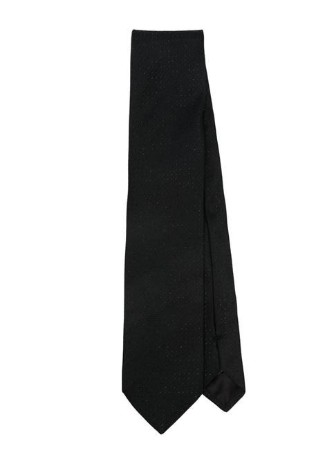 Black sparkly tie Lanvin - men LANVIN | AMSALV0ESPAR10