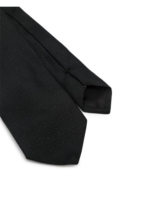 Black sparkly tie Lanvin - men LANVIN | AMSALV0ESPAR10