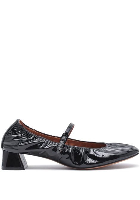 Black heel leather ballerina shoes Lanvin - women LANVIN | Ballerina shoes | FWBAMB04GLOS10