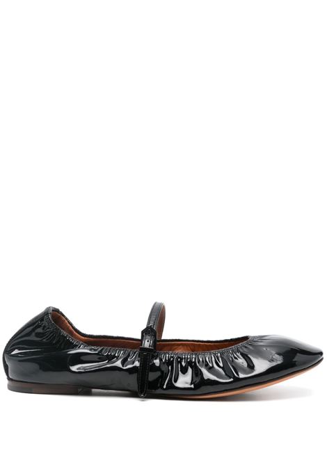 Black Mary Jane glossy ballerina shoes Lanvin - women