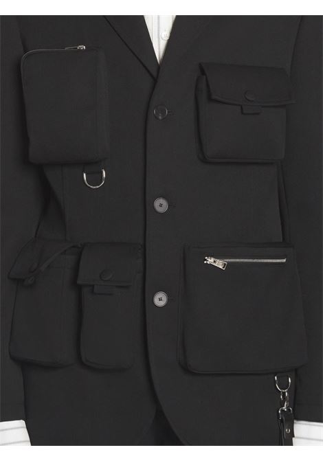 Black single-breasted pocket-design blazer Lanvin-men LANVIN | RMJA0080488510