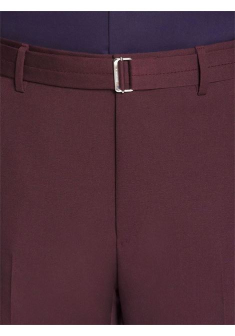 Burgundy belted tailored trousers Lanvin - men LANVIN | RMTR0053585739