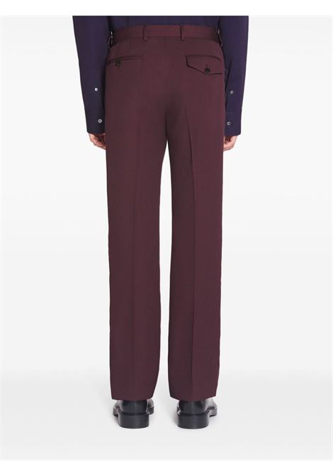 Burgundy belted tailored trousers Lanvin - men LANVIN | RMTR0053585739