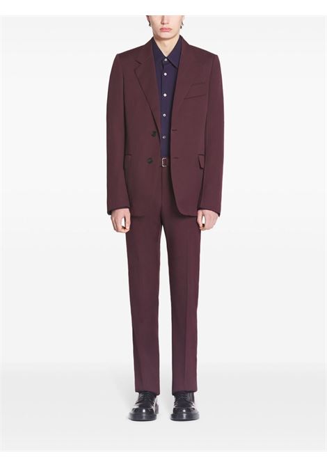 Burgundy belted tailored trousers Lanvin - men LANVIN | RMTR0053585739