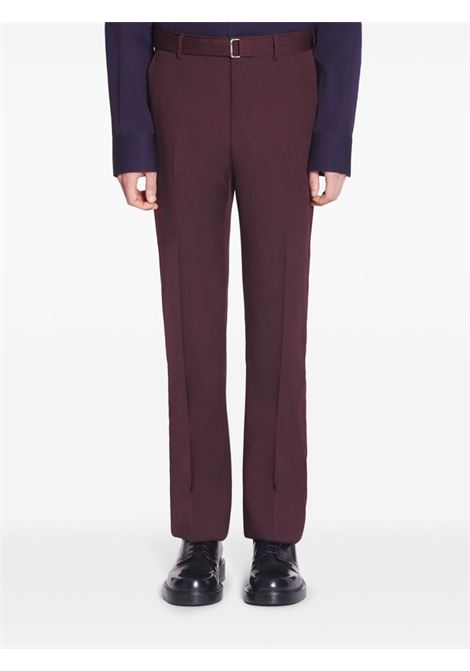 Burgundy belted tailored trousers Lanvin - men LANVIN | RMTR0053585739