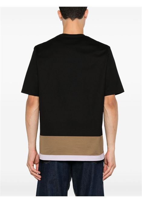 Black striped T-shirt Lanvin - men LANVIN | RMTS0110J14610