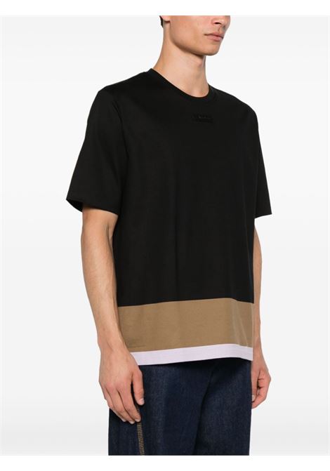 Black striped T-shirt Lanvin - men LANVIN | RMTS0110J14610