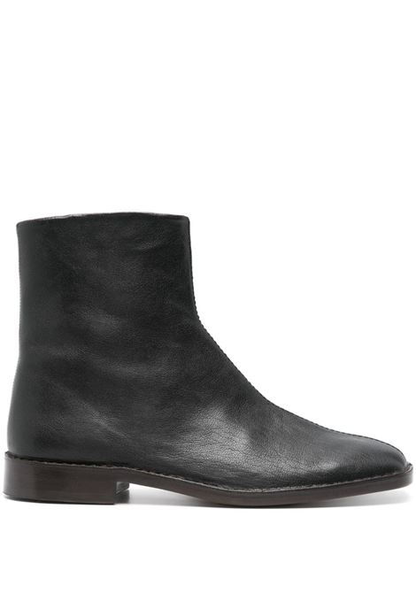 Black piped zip boots Lemaire - men