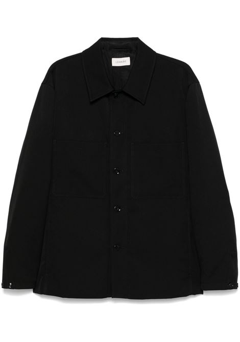 Black virgin wool shirt jacket Lemaire - men