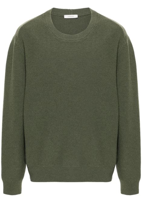 Green crew-neck long-sleeved jumper Lemaire - men