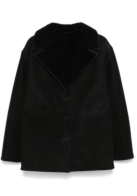 Black Cirebo suede coat Loulou Studio - women LOULOU STUDIO | Outerwear | CIREBOBLK