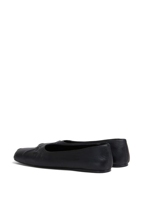 Black dancer leather ballerina shoes Marni - women MARNI | BAMS004700P362800N99