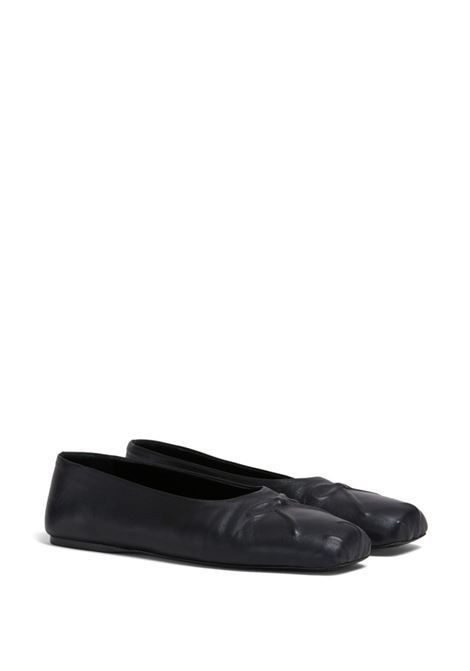 Black dancer leather ballerina shoes Marni - women MARNI | BAMS004700P362800N99