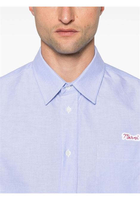 Camicia con applicazione in celeste Marni - uomo MARNI | CUMU0105AXUTC30700B51