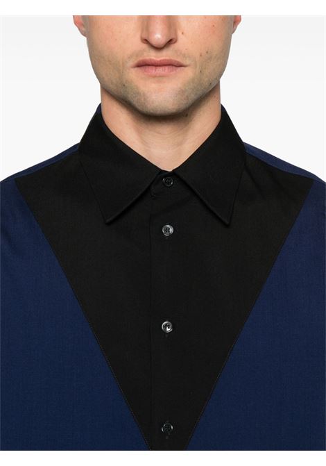 Camicia con design color-block in blu e nero Marni - uomo MARNI | CUMU0325QSTW83900B80