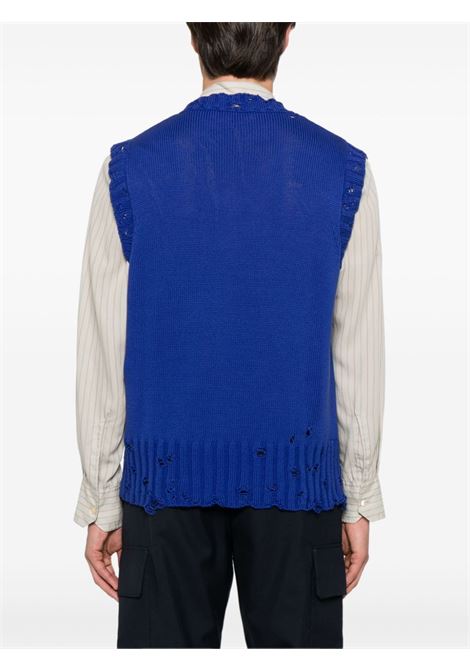 Gilet con scollo a v in blu Marni - uomo MARNI | CVMG0091A0UFC65200B59