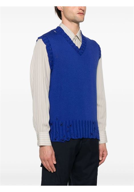 Gilet con scollo a v in blu Marni - uomo MARNI | CVMG0091A0UFC65200B59