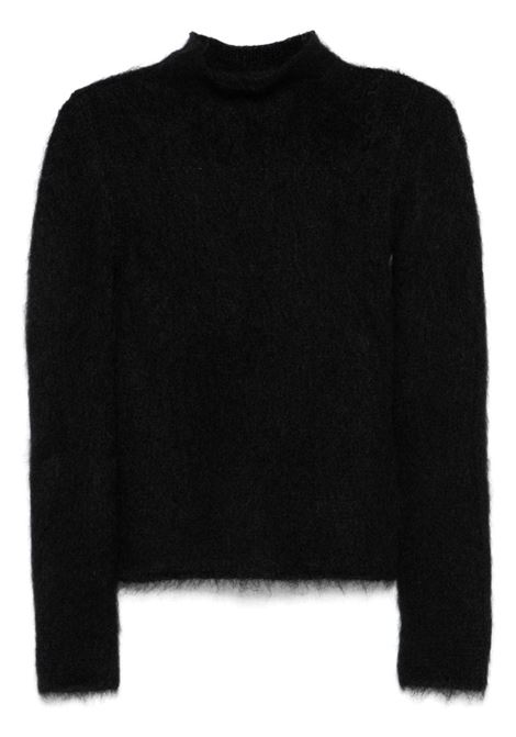 Maglione con effetto spazzolato a collo alto in nero Marni - donna MARNI | DVMD0180A0UFU17200N99