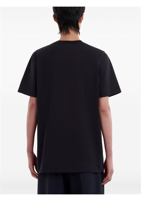 T-shirt a maniche corte con logo in nero Marni - uomo MARNI | HUMU0198X0UTC01700N99