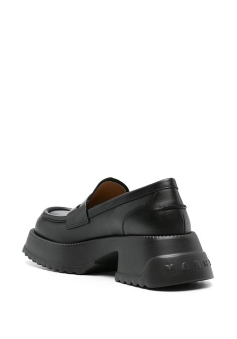 Mocassini in pelle 55 mm in nero Marni - donna MARNI | MOMS005104P645300N99