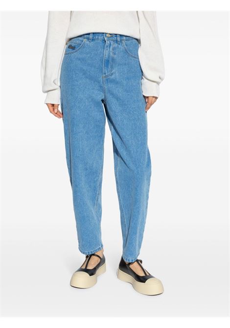 Blue mid-rise tapered-leg jeans Marni - women MARNI | PAJD0513A0USCW91BDB44