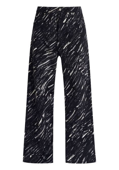 Black wide-leg jeans Marni - men