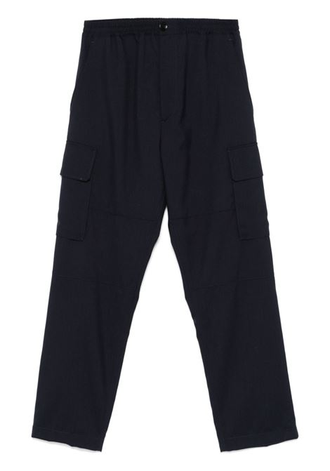 Blue decorative-stitching virgin-wool cargo trousers Marni - men MARNI | Trousers | PUMU0207U2TW83900B99