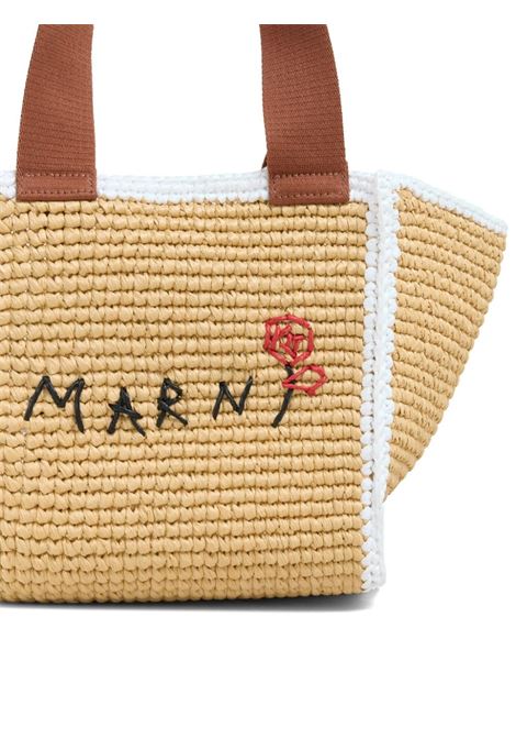 Borsa a mano Shopping small in beige Marni - donna MARNI | SHMP0121L0P6769ZO761