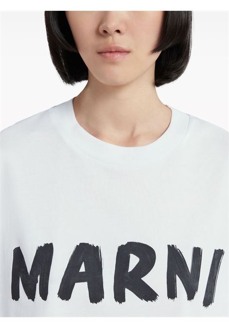 T-shirt con stampa in bianco - MARNI donna MARNI | THJET49EPHUSCS11LOW01