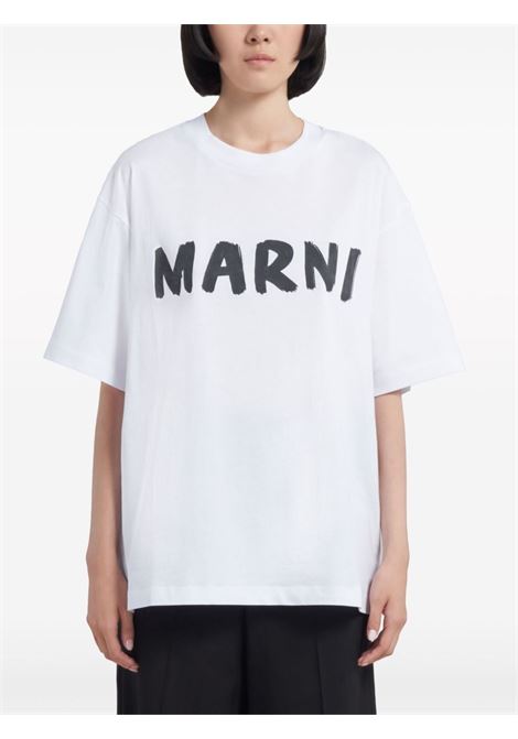 T-shirt con stampa in bianco - MARNI donna MARNI | THJET49EPHUSCS11LOW01