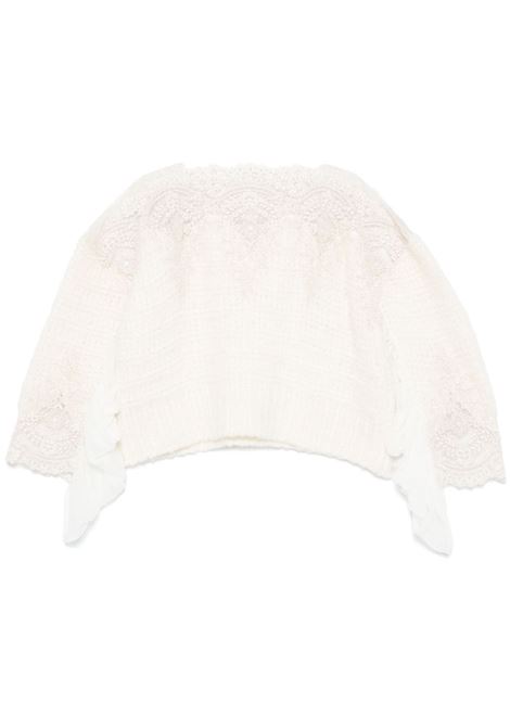 White lace-appliqué jumper Maurizio - women