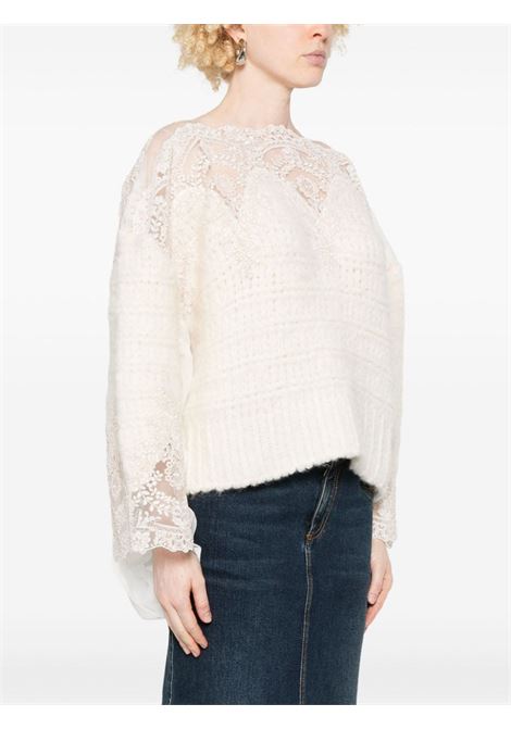 White lace-appliqué jumper Maurizio - women MAURIZIO | W08212078MZW4MAT24