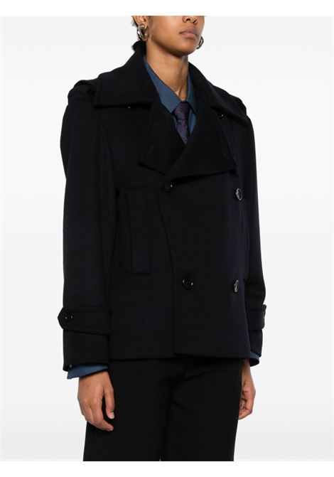 Blue laveno double-breasted coat Maxmara - women MAXMARA | 2421086023600005