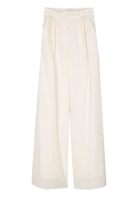 Pantaloni dritti a vita alta in beige di Maxmara - donna