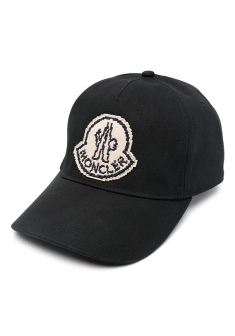 Black logo-appliqué cap Moncler- unisex