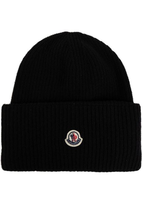 Berretto con logo in nero Moncler - unisex MONCLER | 3B00048M1241999