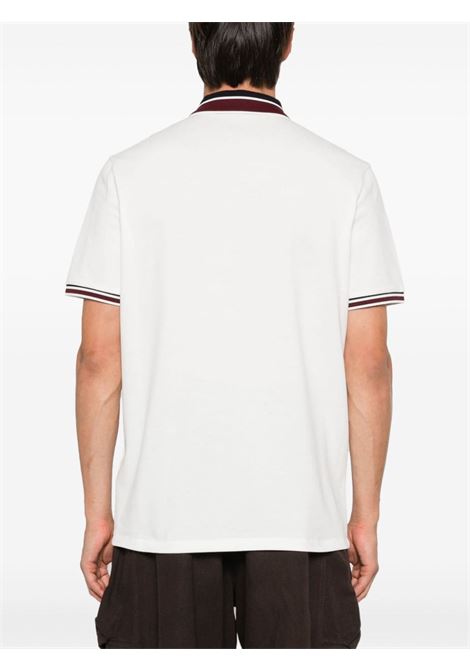 White logo-patch polo shirt Moncler - men MONCLER | 8A0001889A16034