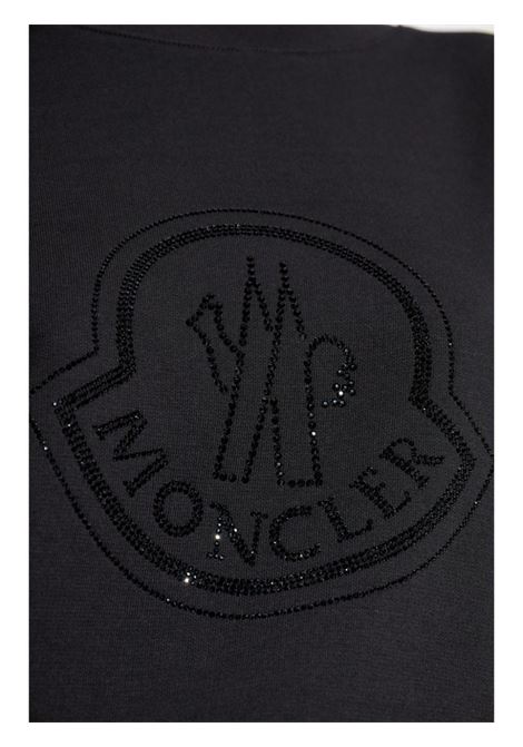 Felpa con decorazione di cristalli in nero Moncler - donna MONCLER | 8G00040899TR999