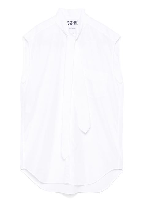 Camicia con fiocco in bianco Moschino - donna