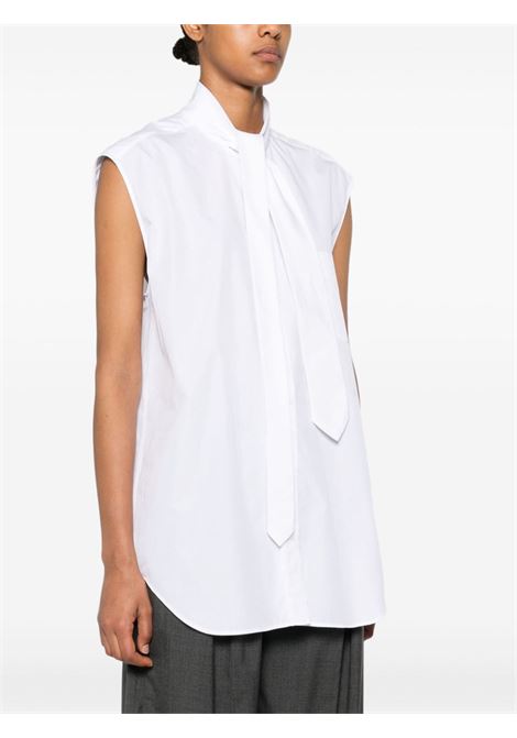 White pussy-bow collar shirt Moschino - women MOSCHINO | 021554321001