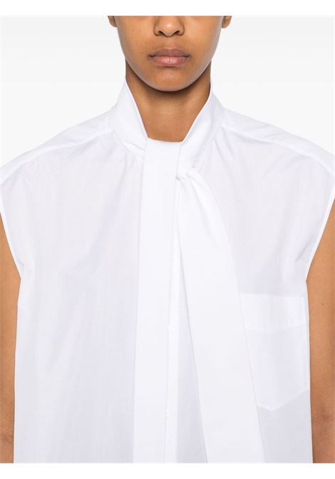 White pussy-bow collar shirt Moschino - women MOSCHINO | 021554321001