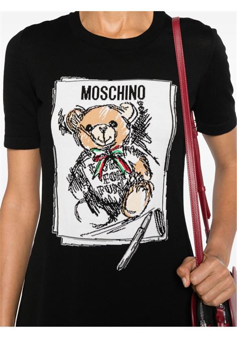 Abito con stampa in nero Moschino - donna MOSCHINO | 049455060555