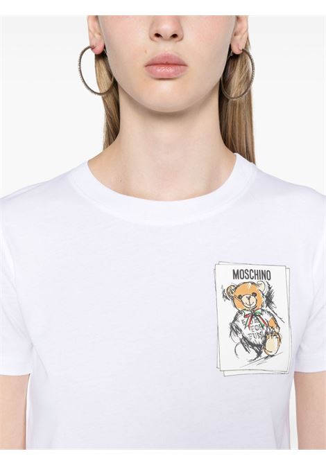 White Teddy Bear T-shirt Moschino - women MOSCHINO | 070555411001