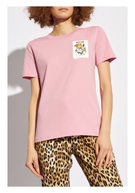 T-shirt con stampa in rosa Moschino - donna MOSCHINO | 070555411181