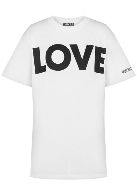 T-shirt Love in bianco Moschino - donna