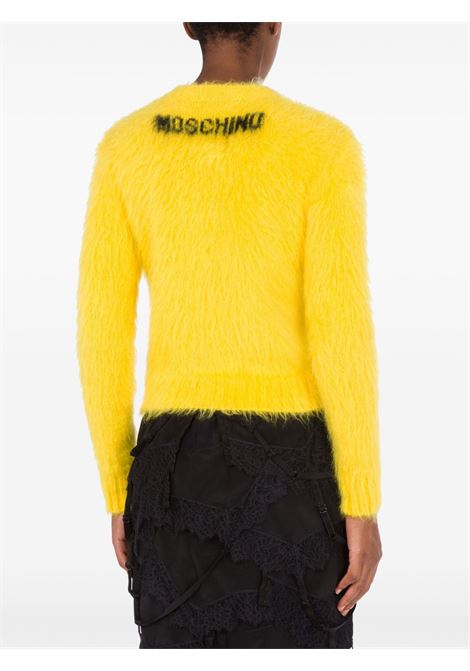 Yellow intarsia-knit smile jumper Moschino - women MOSCHINO | 092354031027