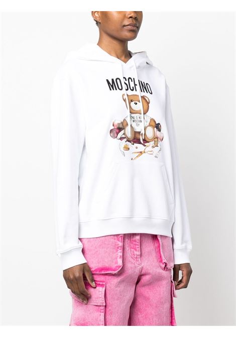 Moschino teddy bear hoodie women's sale