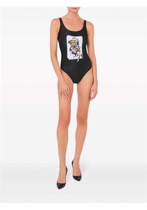 Black Teddy Bear-print swimsuit Moschino - women MOSCHINO | 420355762555