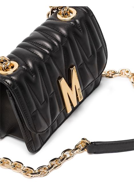 Borsa a spalla trapuntata in nero Moschino - donna MOSCHINO | 742980021555